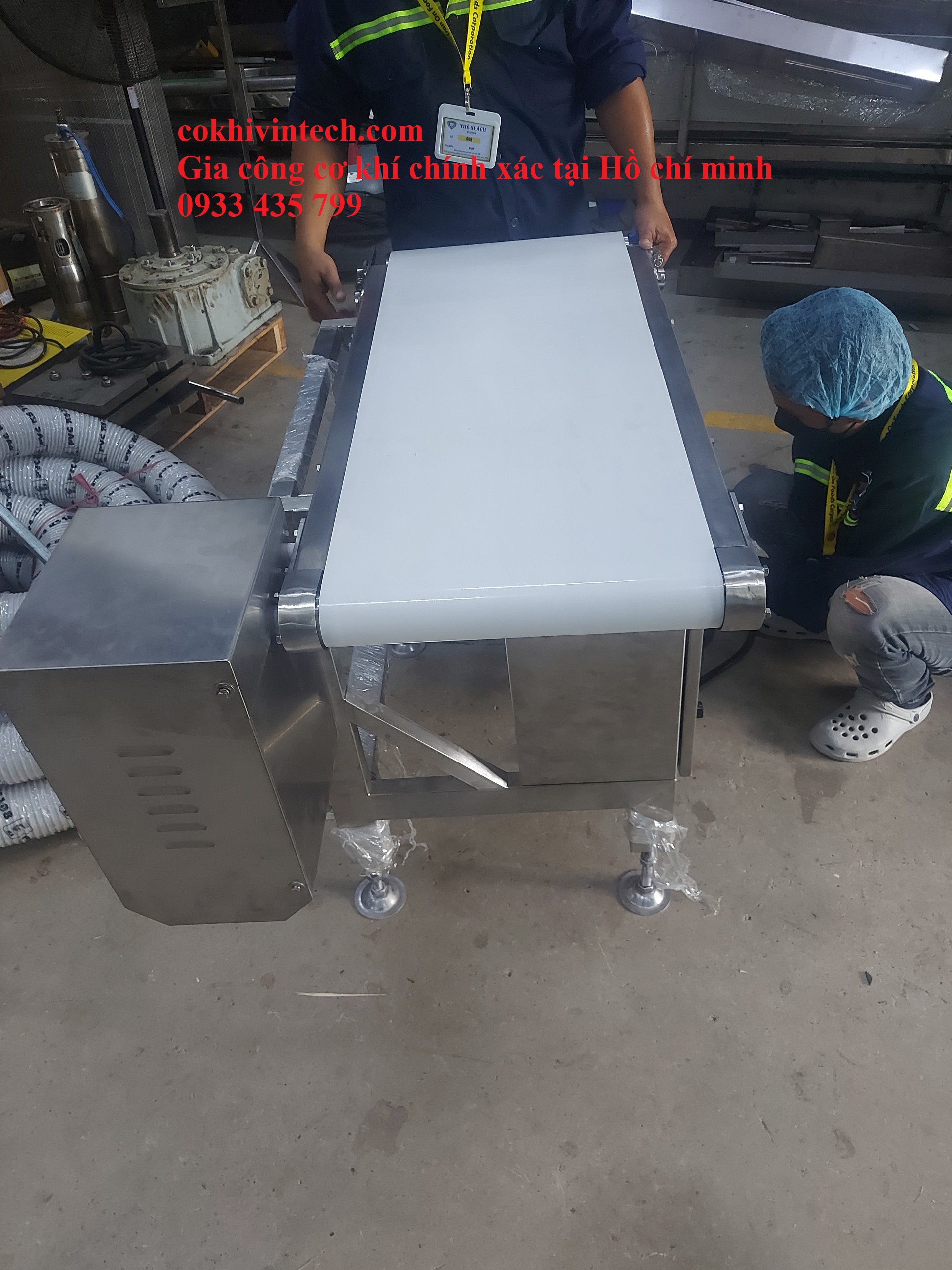 Băng tải Inox W400xL1000x850